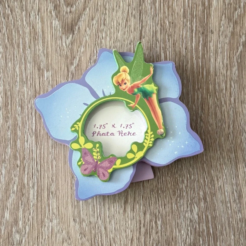 Disney Fairies Tinker Bell Wooden Flower Picture Frame 4x4 F.A.B Starpoint 2009